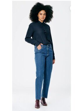 Tibi 100% Cotton Medium Stone Wash Denim Elfie Straight Leg Jean Size 27